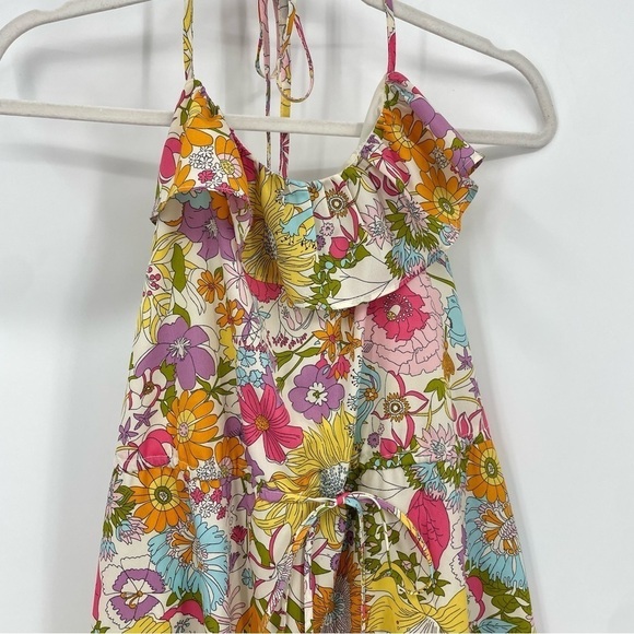 Liberty Of London X Target Floral Halter Sundress Spring Girlie Poppy Flowers M - Picture 2 of 11